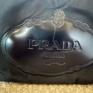Prada nautical rope logo black eclipse bag Tessuto print Nero